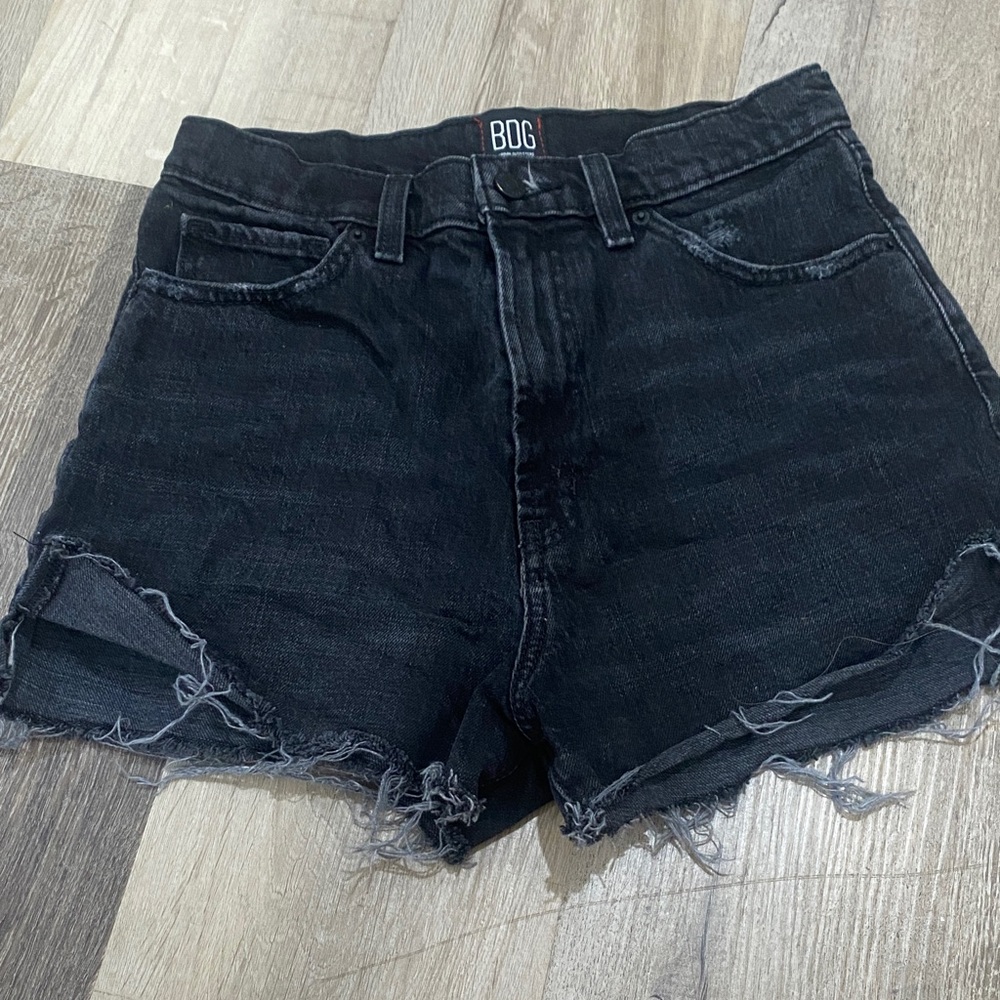 Urban Outfitters BDG Black Distressed Jean Shorts